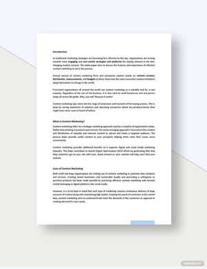 Content Marketing White Paper Template