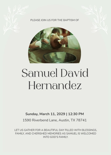 Hand-Drawn Baptism Invitation Template - Edit Online & Download Example