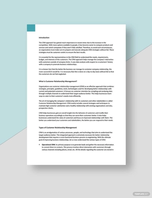 Customer Relationship Management White Paper Template