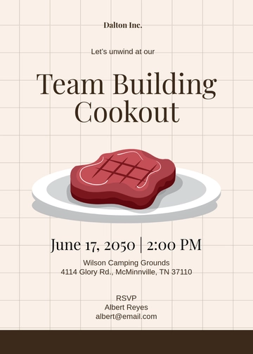 Professional Company Cookout Invitation Template - Edit Online & Download
