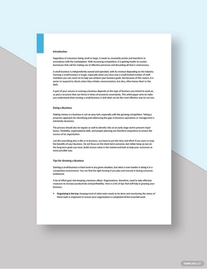 Small Business White Paper Template