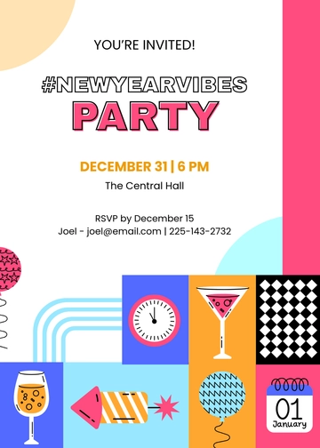 Social Media-Inspired New Year Invitation Template - Edit Online & Download