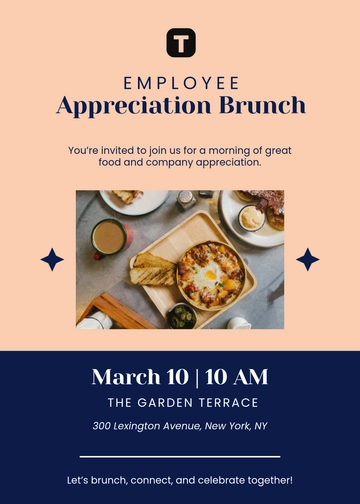Modern Company Brunch Event Invitation Template - Edit Online & Download