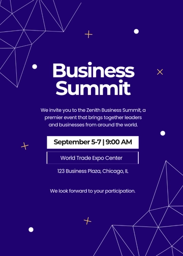 Company Event Invitation with Formal Message Template - Edit Online & Download