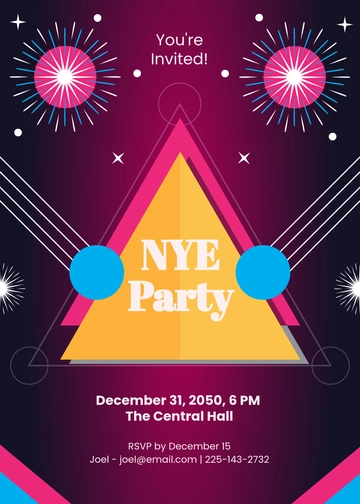 Colorful Sparkle New Year Invitation Template - Download | Template.net