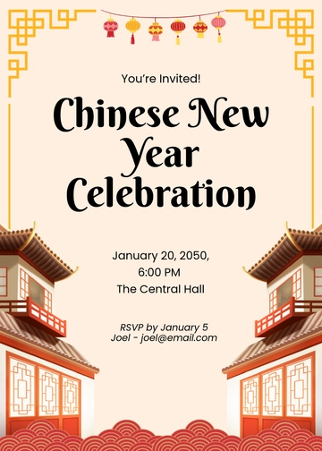Chinese New Year Invitation Template - Download | Template.net