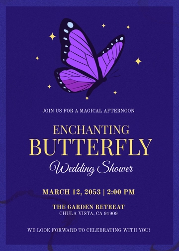 Enchanting Butterfly Invitation Template - Edit Online & Download