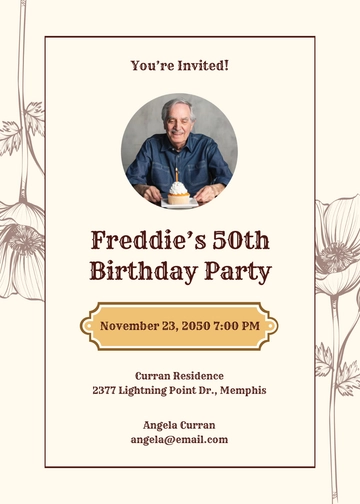 Professional Vintage Style Photo Invitation Template - Edit Online & Download