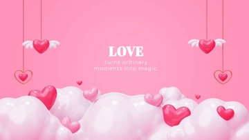Pink Valentine's Day Background Template - Edit Online & Download