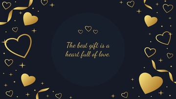 Gold Valentine's Day Background Template - Edit Online & Download