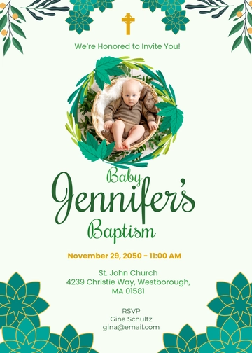 Photo Baptism Invitation Design Template - Edit Online & Download