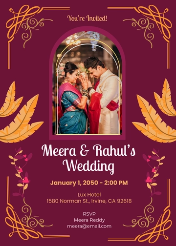 Marathi Photo Invitation Template - Edit Online & Download