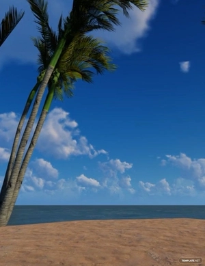 Beach Zoom Virtual Background Template
