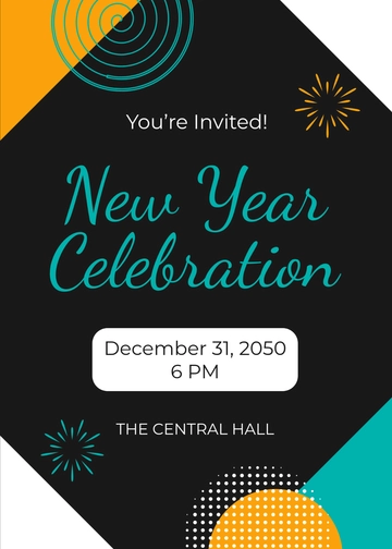 DIY Creative New Year Invitation Template - Edit Online & Download