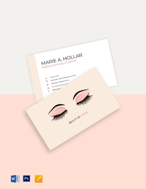 Professional Freelance Makeup Artist Business Card Template