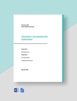 University Collaboration Agreement Template