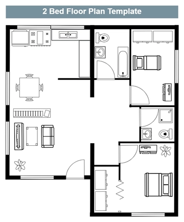 2 Bed Floor Plan Template - Edit Online & Download Example