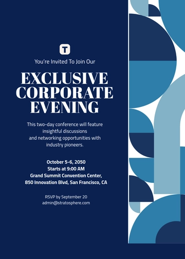 Professional Company Conference Event Invitation Template - Edit Online & Download