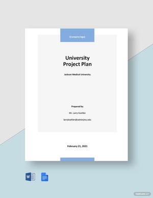 University Project Plan Template