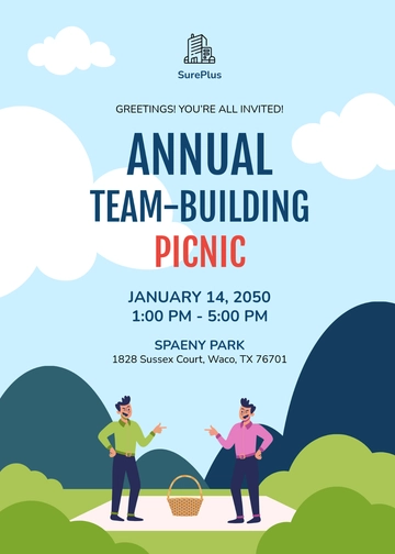 Annual Picnic Invitation Design Template - Edit Online & Download