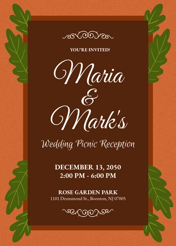 Blank Wedding Picnic Invitation Template - Edit Online & Download