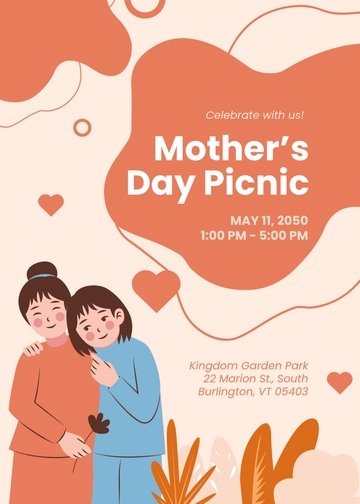 Editable Mother's Day Picnic Invitation Template - Edit Online & Download