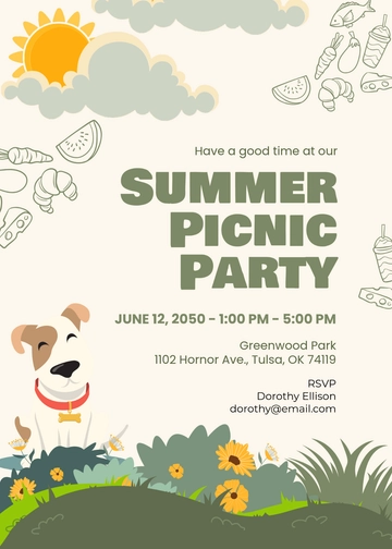 Colorful DIY Picnic Event Invitation Template - Edit Online & Download