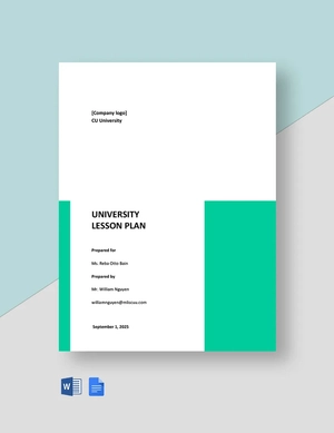 Basic University Lesson Plan Template