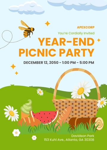 Printable Company Picnic Invitation Template - Edit Online & Download