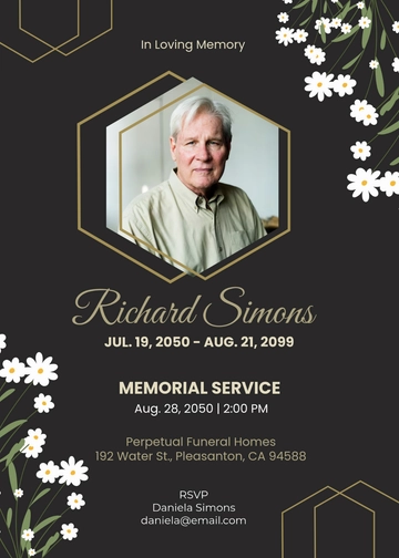 Funeral Program Memorial Invitation Template - Edit Online & Download