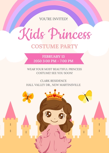 Princess Invitation Template - Edit Online & Download