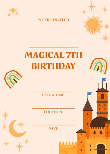 Blank Magical Princess Invitation Template - Edit Online & Download