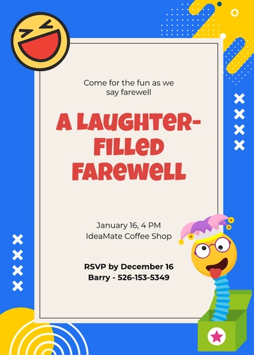 Funny Farewell Party Invitation Template - Download | Template.net