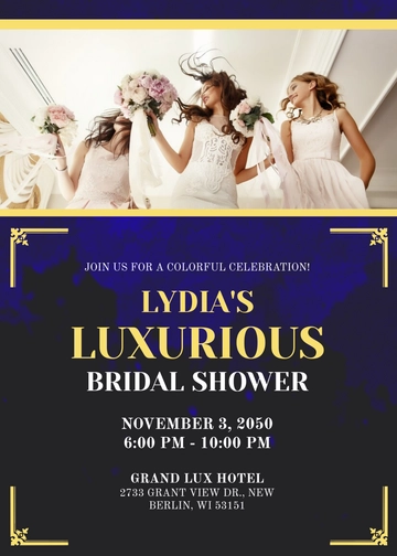 Luxury Watercolor Invitation Template - Edit Online & Download