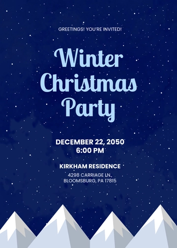 Winter Watercolor Invitation Template - Edit Online & Download