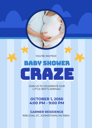 Boy Baby Shower Invitation Template - Edit Online & Download