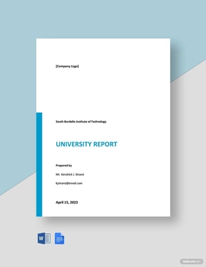 Sample University Report Template