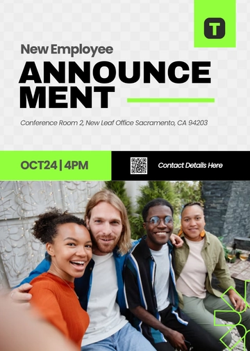 New Employee Announcement Invitation Template - Edit Online & Download