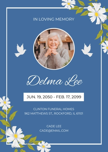Cremation Memorial Invitation Template - Edit Online & Download