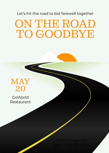Personalized Map Farewell Party Invitation Template - Edit Online & Download