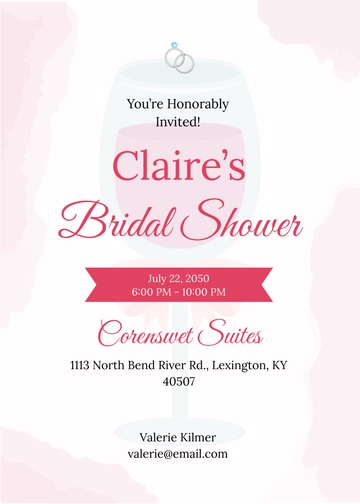 Watercolor Bridal Shower Invitation Template - Edit Online & Download