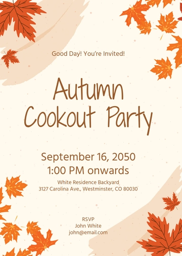 Autumn Watercolor Invitation Template - Edit Online & Download