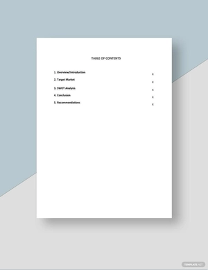 University Competitor Analysis Template