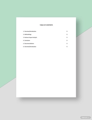 University Business Impact Analysis Template