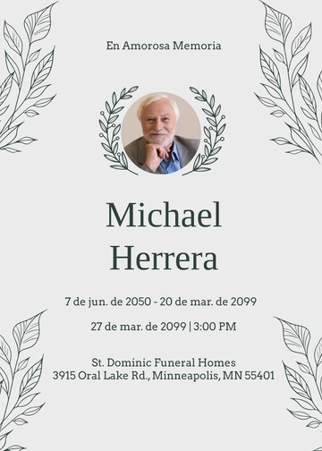 Spanish Memorial Invitation Template - Edit Online & Download