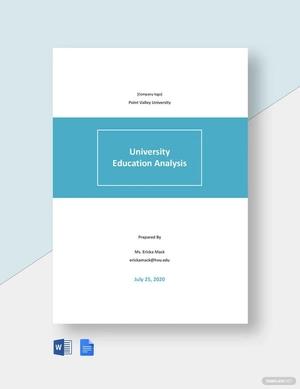 University Education Analysis Template