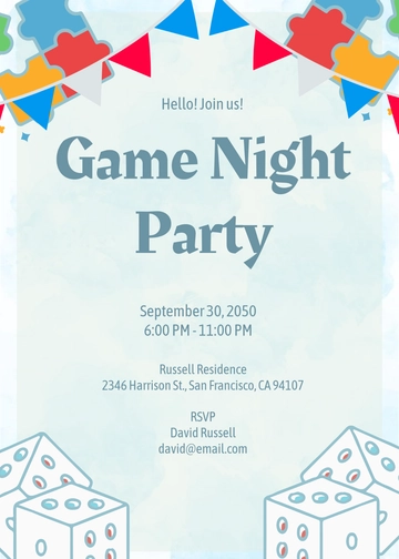 Dusty Blue Watercolor Invitation Template - Edit Online & Download