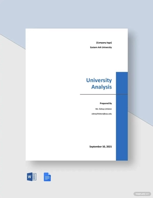 Simple University Analysis Template