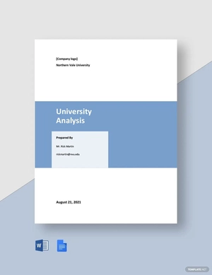 Basic University Analysis Template