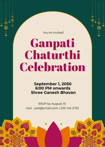 Ganpati Chaturthi Invitation Template - Download | Template.net